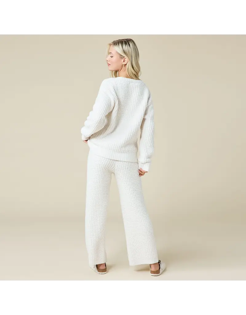 Softies Marshmallow Waffle V-Neck Lounge Set