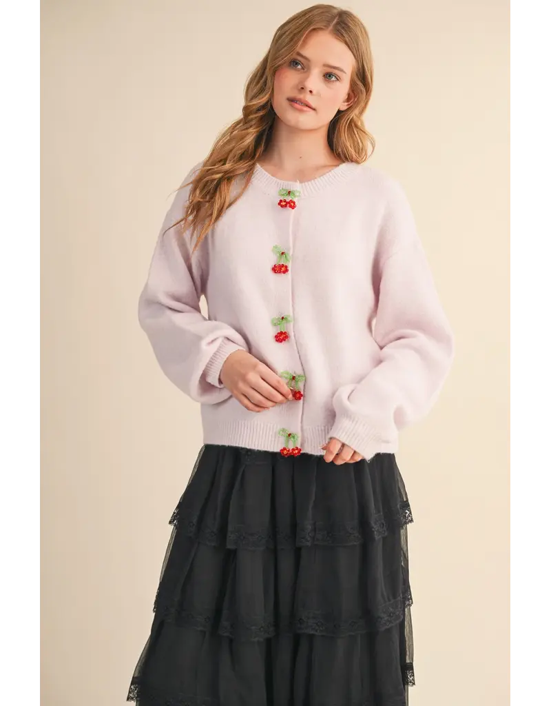 &Merci Dahlia Beaded Sweater Cardigan