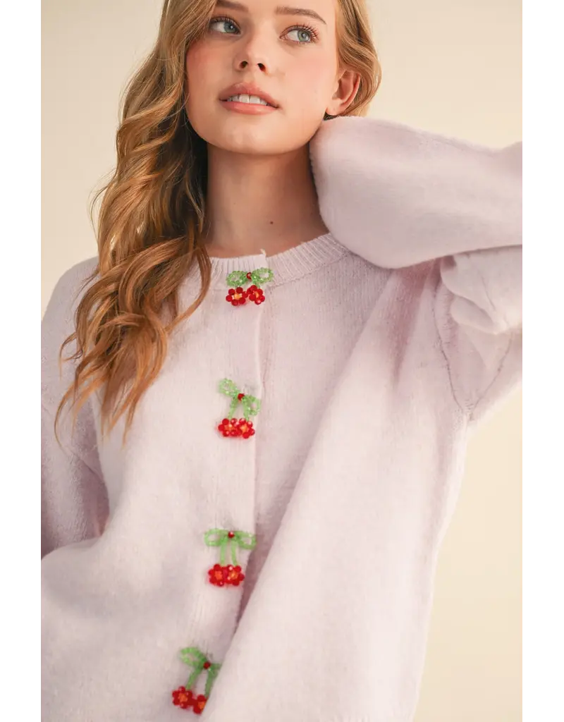 &Merci Dahlia Beaded Sweater Cardigan