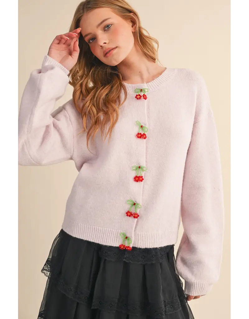 &Merci Dahlia Beaded Sweater Cardigan