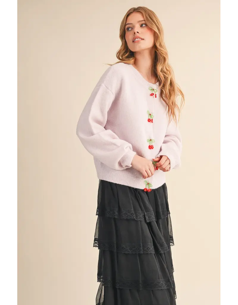 &Merci Dahlia Beaded Sweater Cardigan