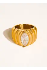 Flanerie Ambré 18K Gold Non-Tarnish Statement Ring