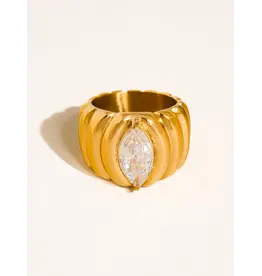 Flanerie Ambré 18K Gold Non-Tarnish Statement Ring