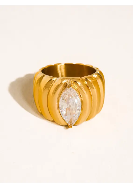 Flanerie Ambré 18K Gold Non-Tarnish Statement Ring
