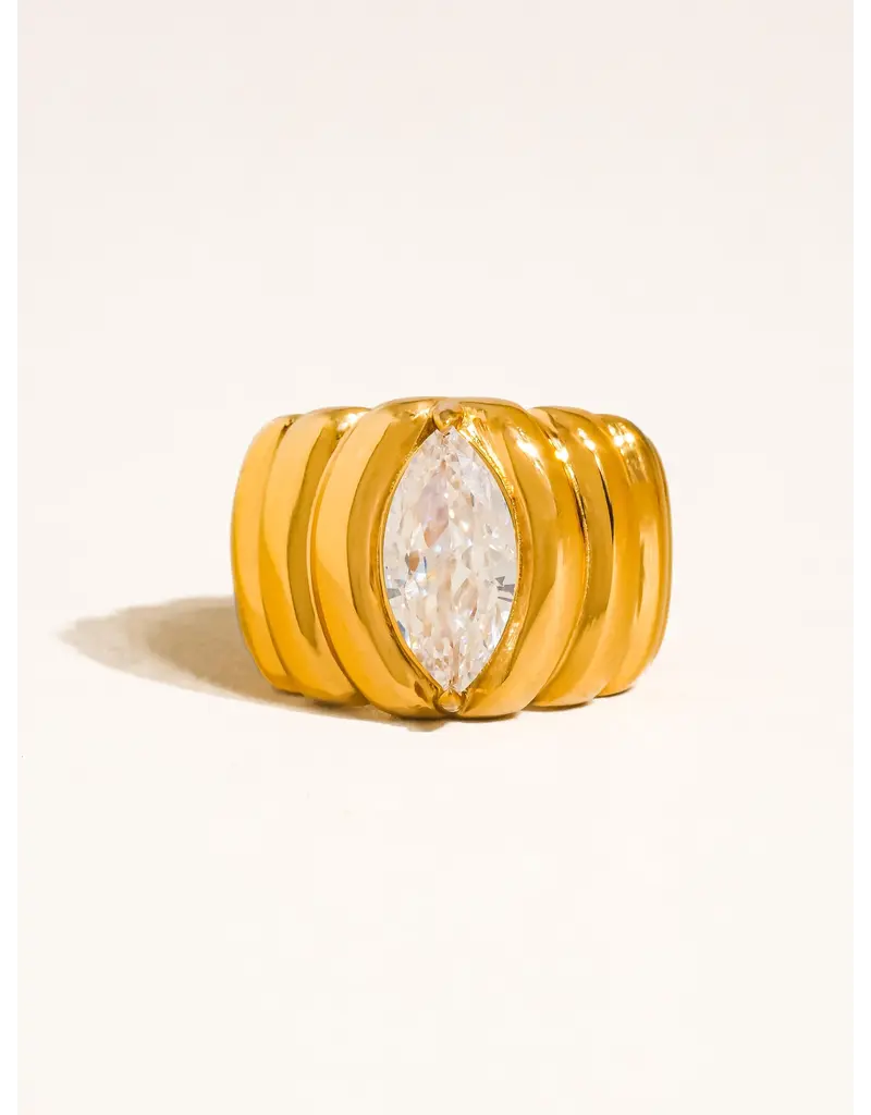 Flanerie Ambré 18K Gold Non-Tarnish Statement Ring