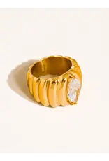 Flanerie Ambré 18K Gold Non-Tarnish Statement Ring