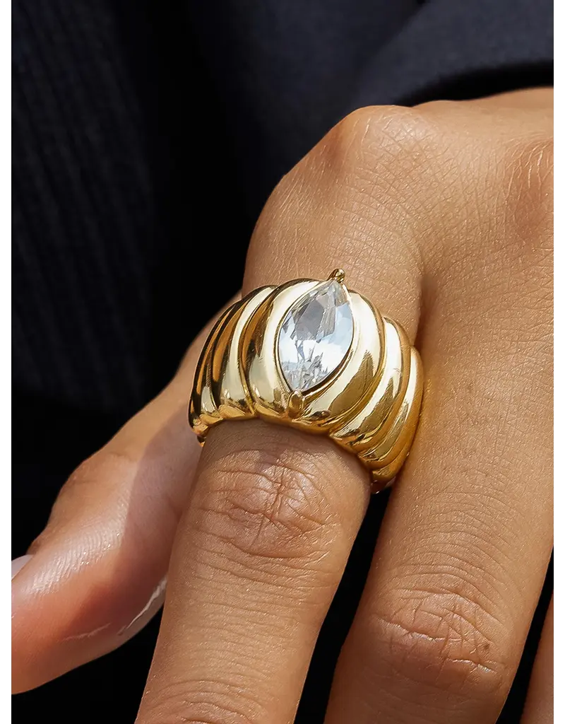 Flanerie Ambré 18K Gold Non-Tarnish Statement Ring