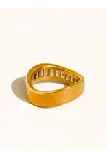 Flanerie Calyxe 18K Gold Non-Tarnish Band Ring