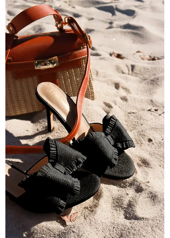 Lemonade Shoes Beach House Raffia Bow Heel