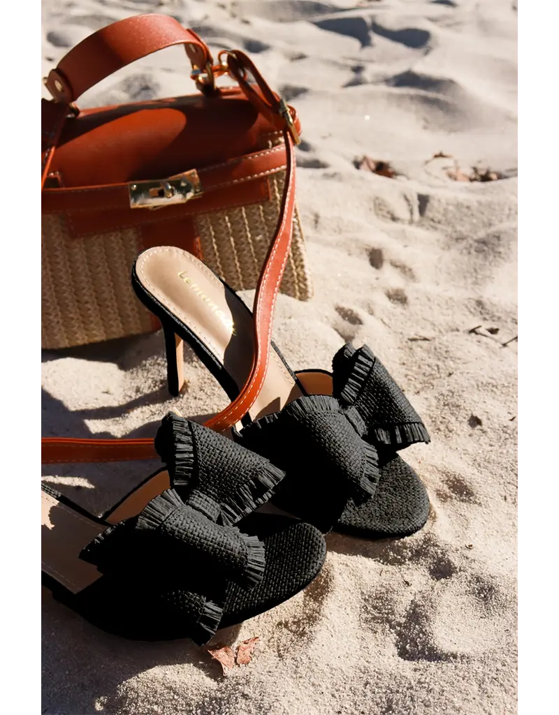 Lemonade Shoes Beach House Raffia Bow Heel