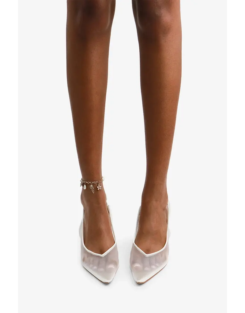 Lemonade Shoes Zayla Sheer Mesh Slingback Pump