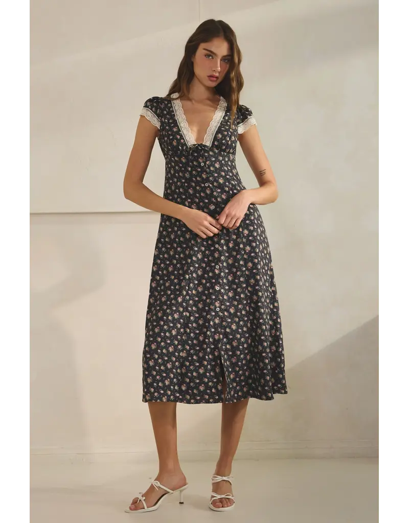 Creamon Lacie Floral Midi Dress