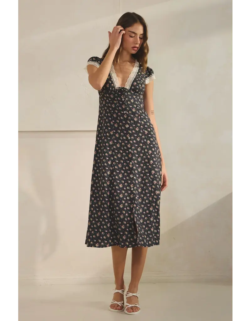 Creamon Lacie Floral Midi Dress