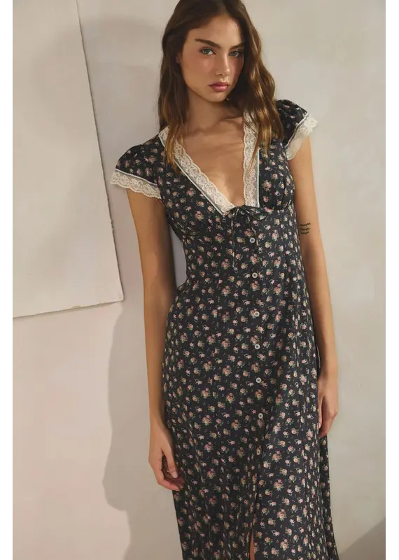 Creamon Lacie Floral Midi Dress