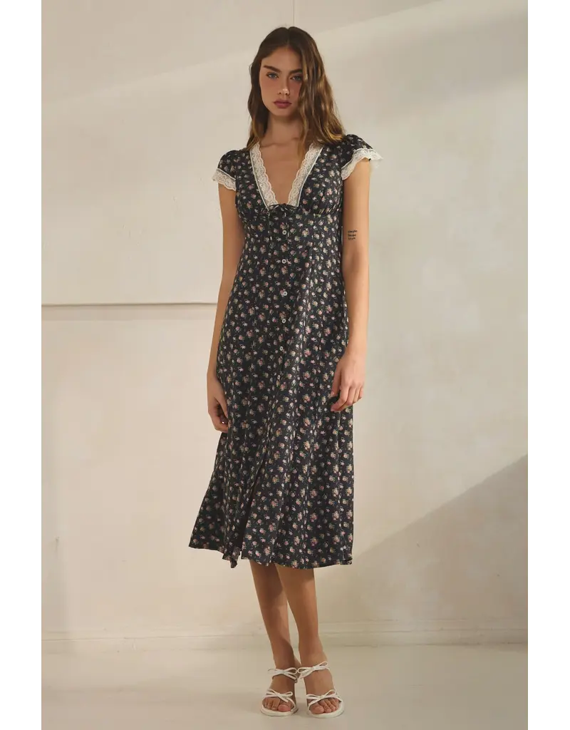 Creamon Lacie Floral Midi Dress