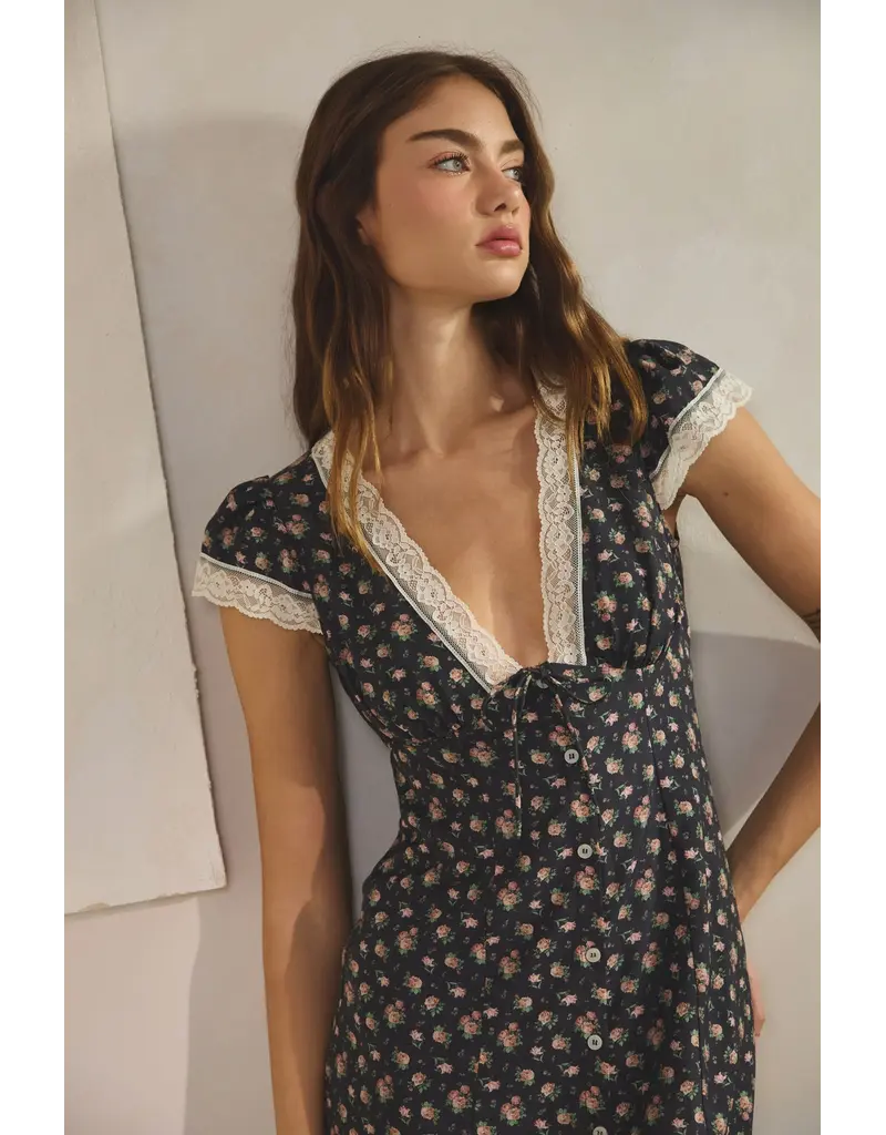 Creamon Lacie Floral Midi Dress