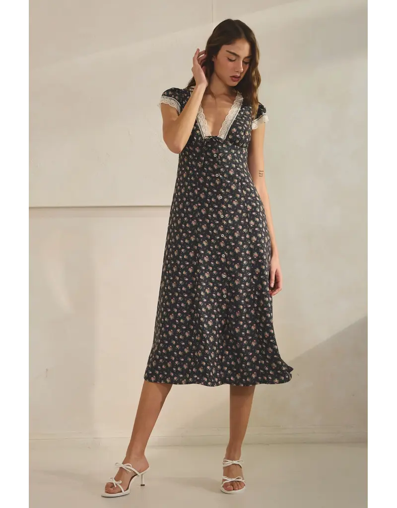 Creamon Lacie Floral Midi Dress