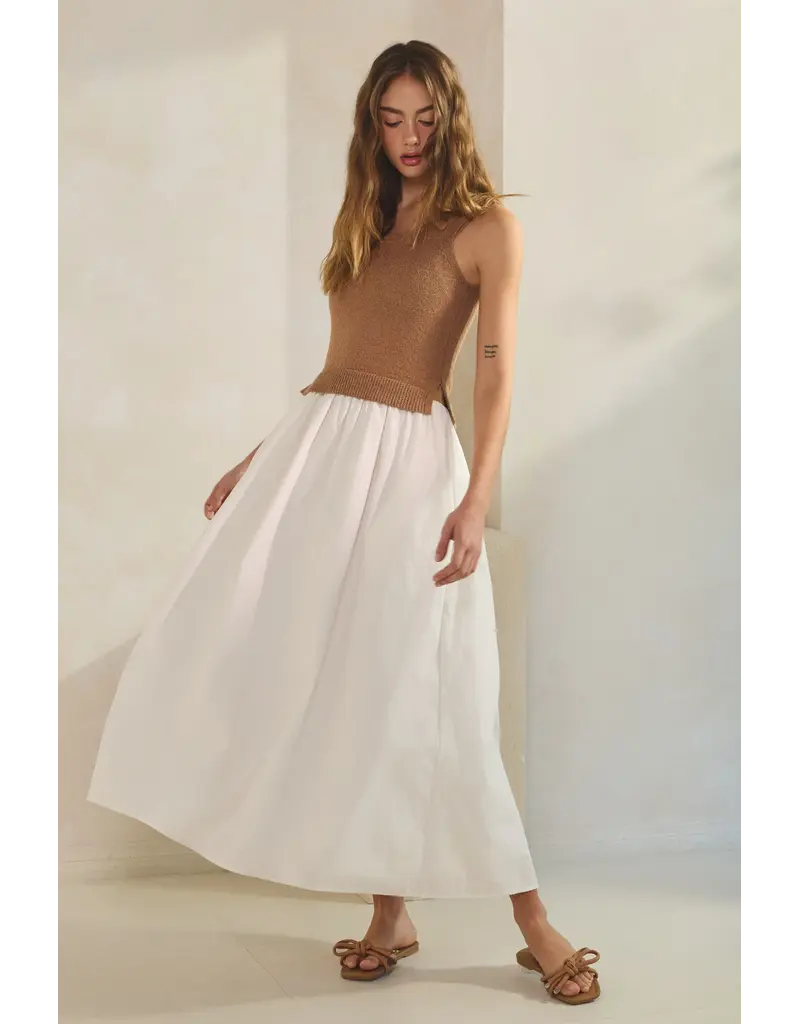 Creamon Hadley Knit Combo Maxi Dress