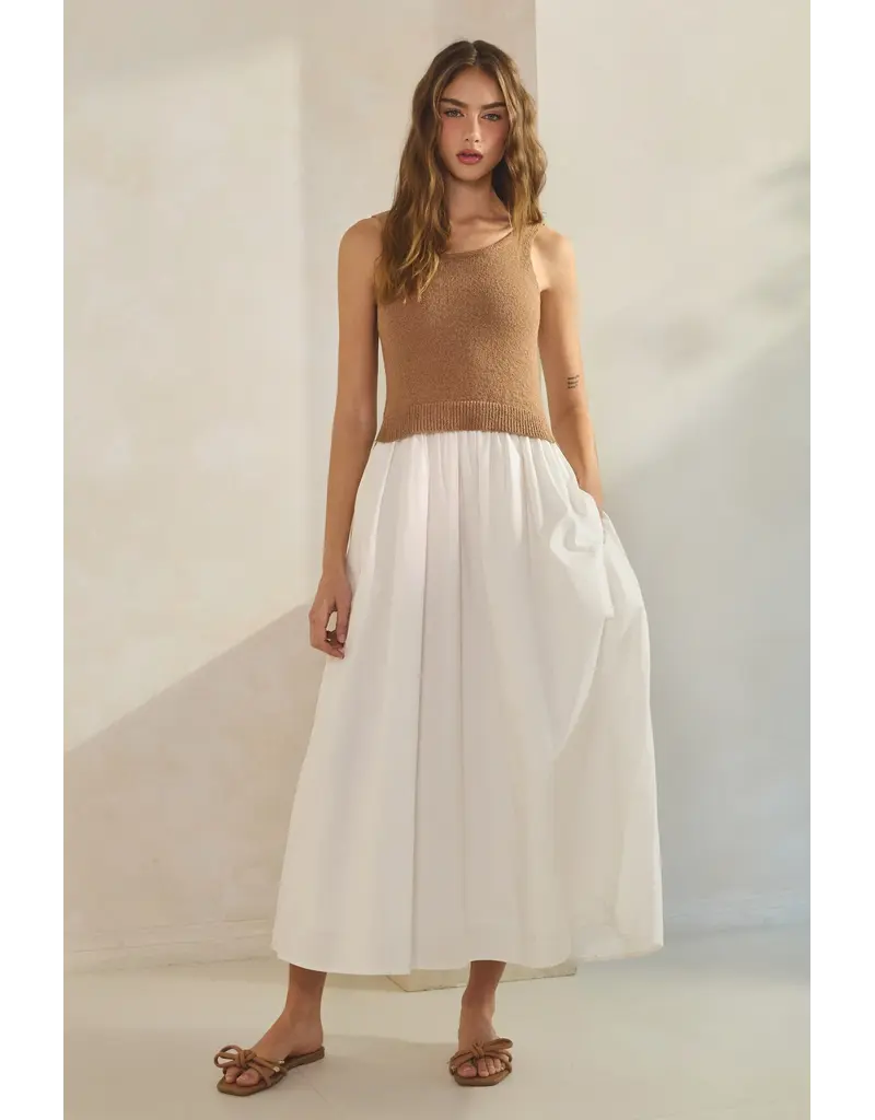 Creamon Hadley Knit Combo Maxi Dress