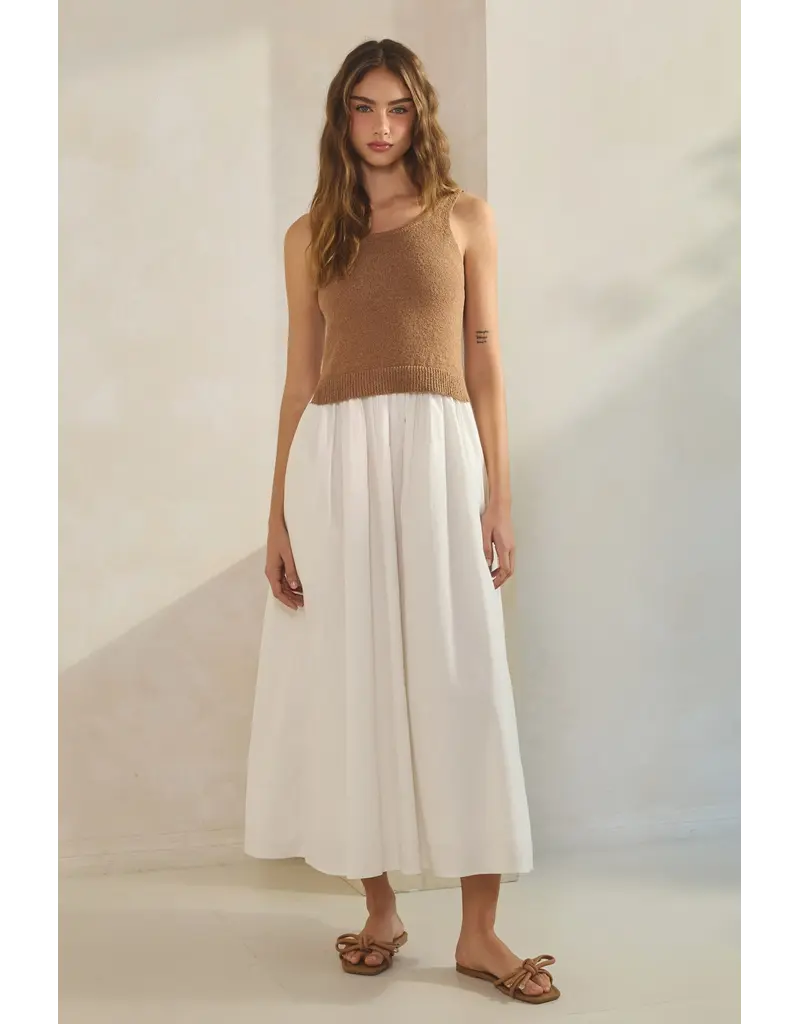 Creamon Hadley Knit Combo Maxi Dress