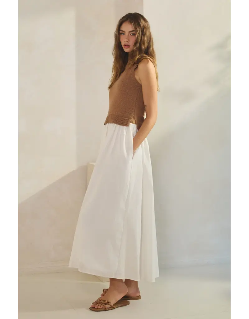 Creamon Hadley Knit Combo Maxi Dress