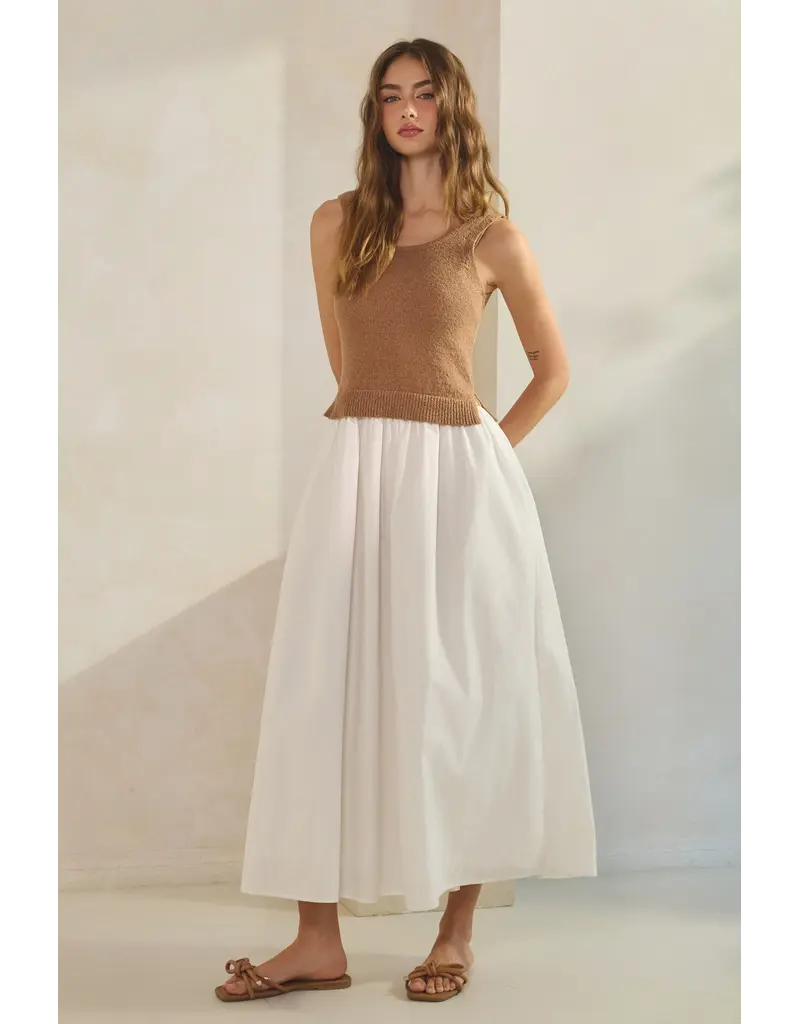 Creamon Hadley Knit Combo Maxi Dress