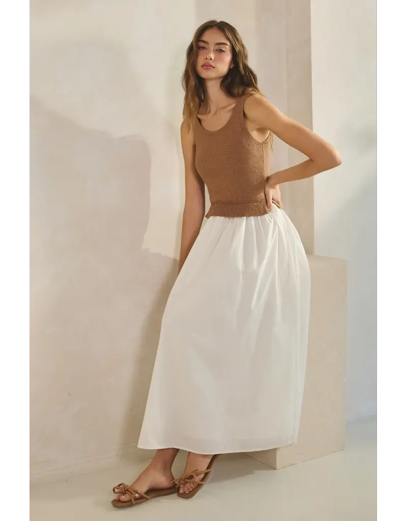 Creamon Hadley Knit Combo Maxi Dress