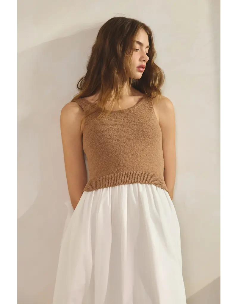 Creamon Hadley Knit Combo Maxi Dress