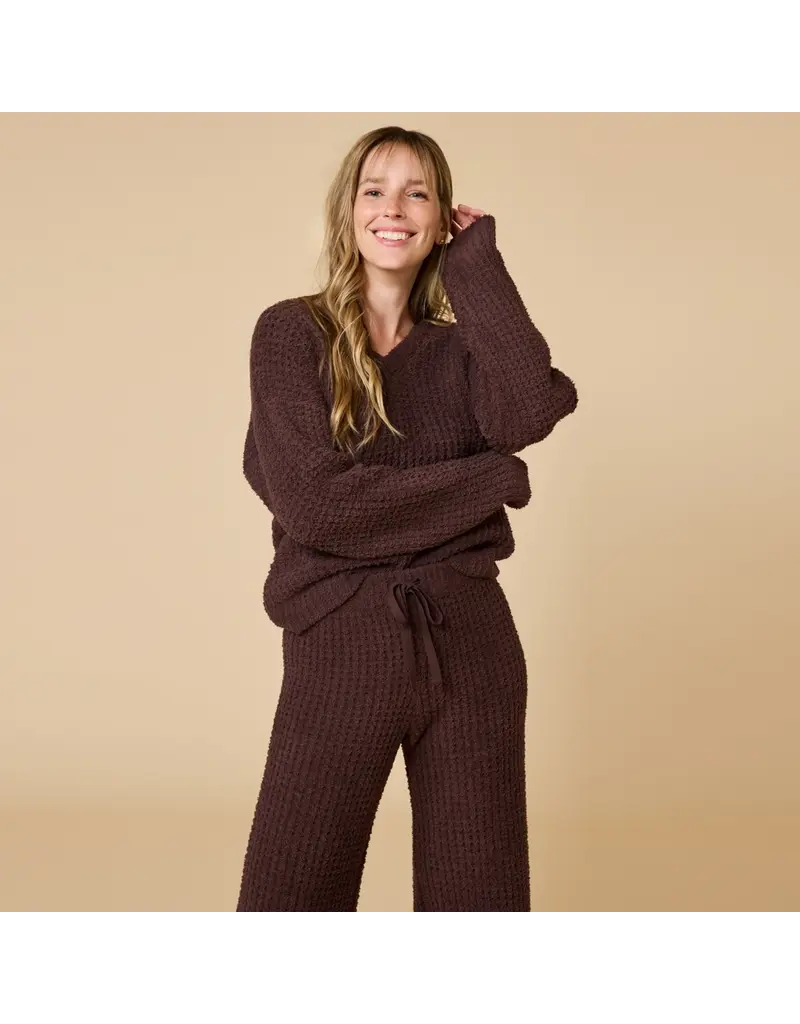 Softies Marshmallow Waffle V-Neck Lounge Set