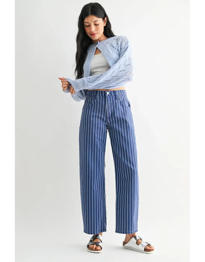 Just Black Denim Twist Barrel Jean