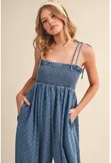 Riley Denim Dot Jumpsuit