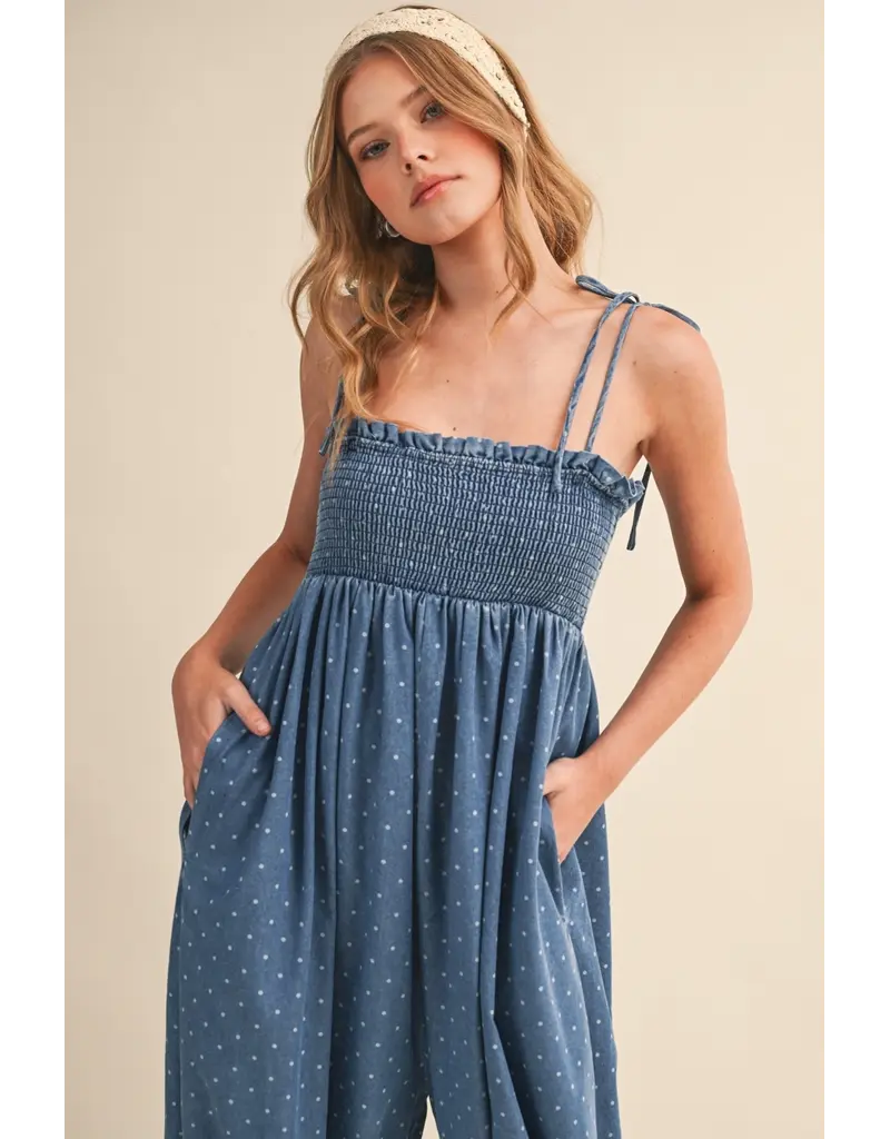Riley Denim Dot Jumpsuit