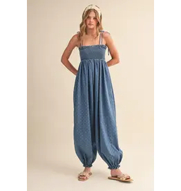 Riley Denim Dot Jumpsuit