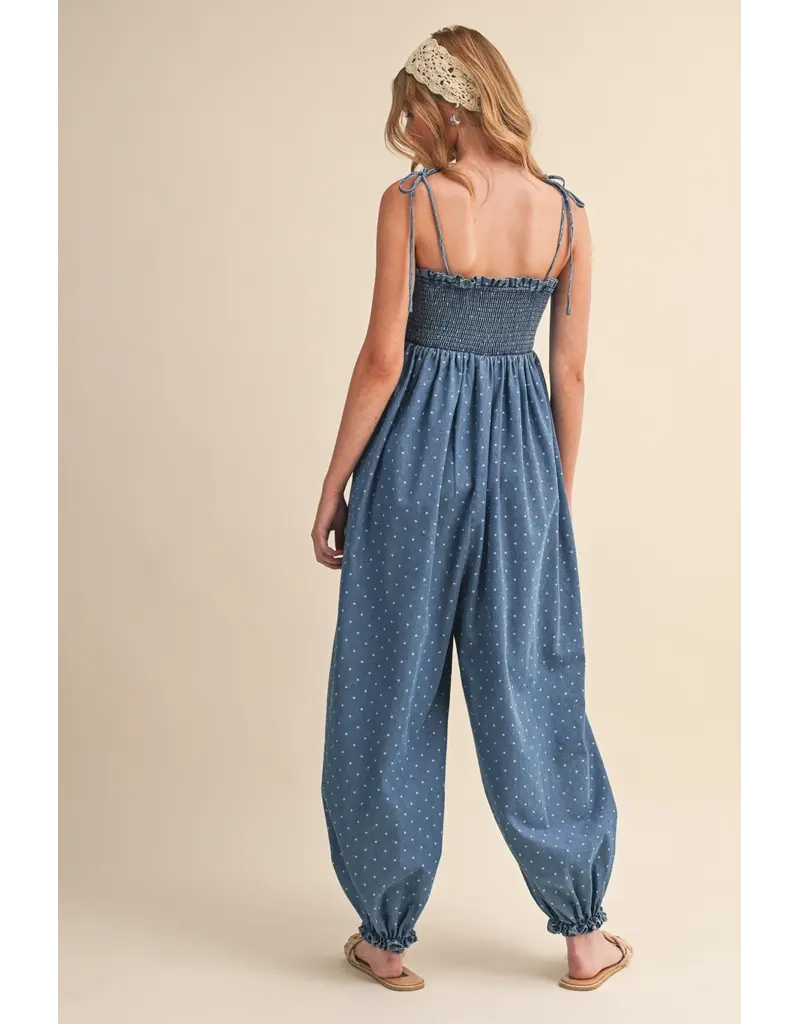 Riley Denim Dot Jumpsuit