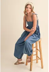 Riley Denim Dot Jumpsuit