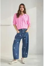 Oddi Pearl Bow Mom Jean