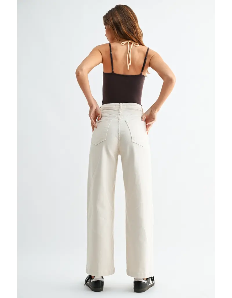 Just Black Denim Patch Pocket Wide Leg Jean