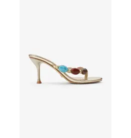 Lemonade Shoes Nina Beaded Thong Heel