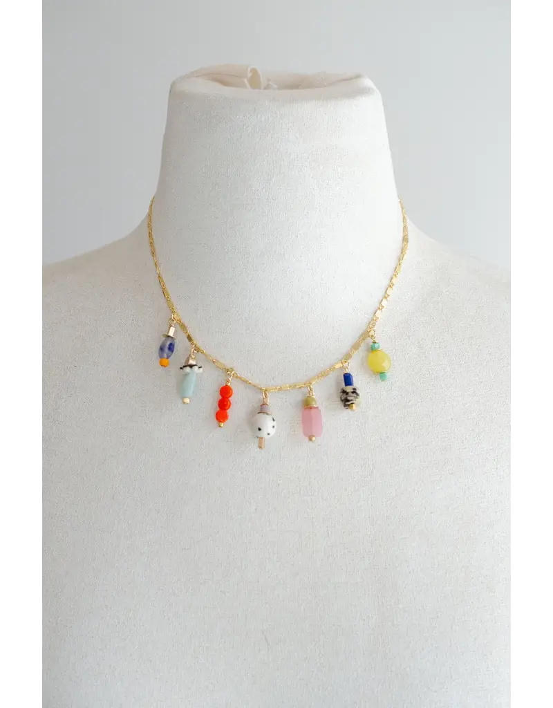 Jill Makes Bright Calypso Charm Necklace