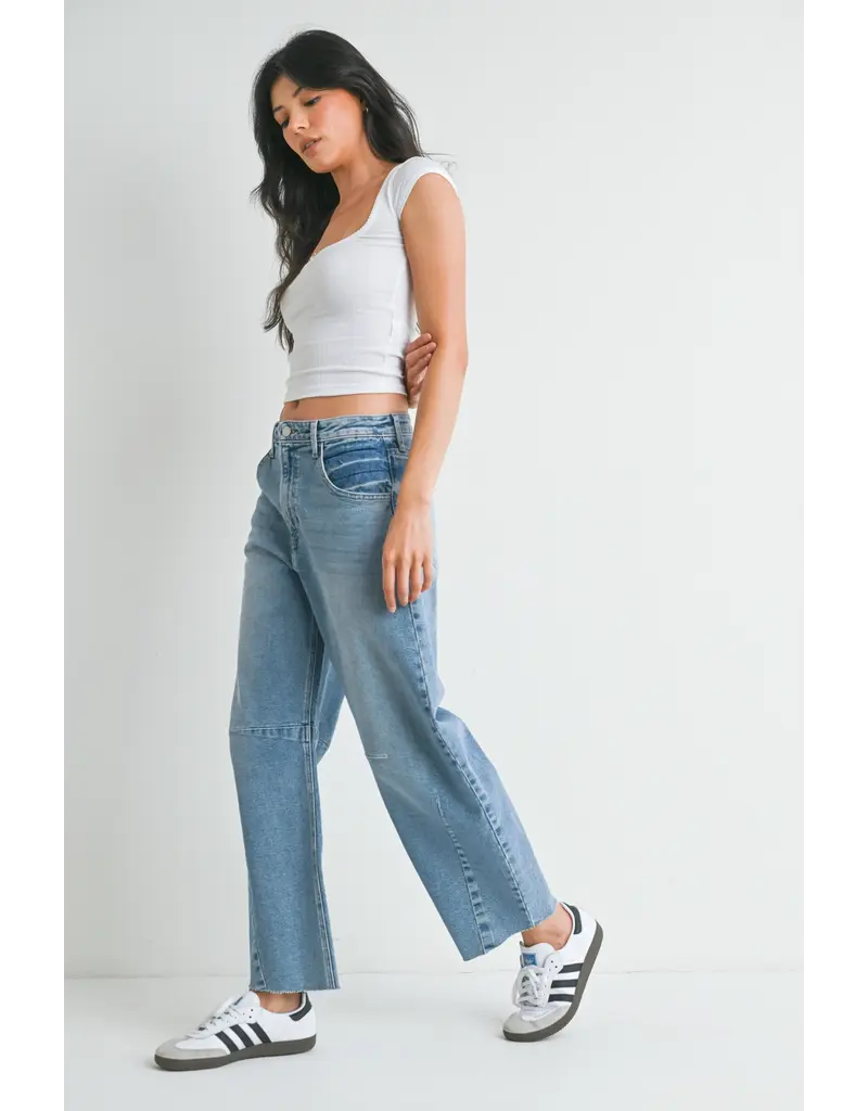 Just Black Denim The Seamed Barrel Jean