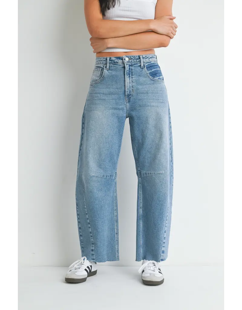 Just Black Denim The Seamed Barrel Jean