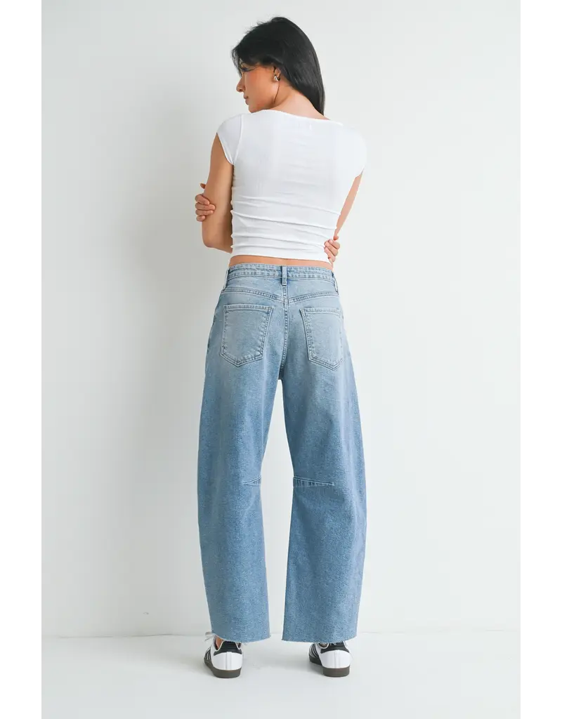 Just Black Denim The Seamed Barrel Jean