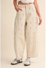 Serena Studded Barrel Jeans