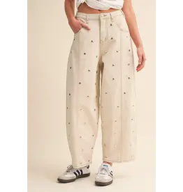 Serena Studded Barrel Jeans