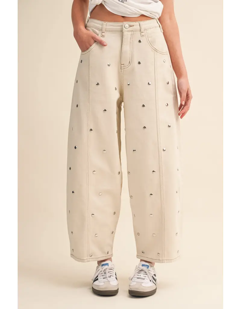 Serena Studded Barrel Jeans
