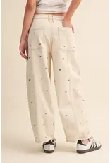 Serena Studded Barrel Jeans