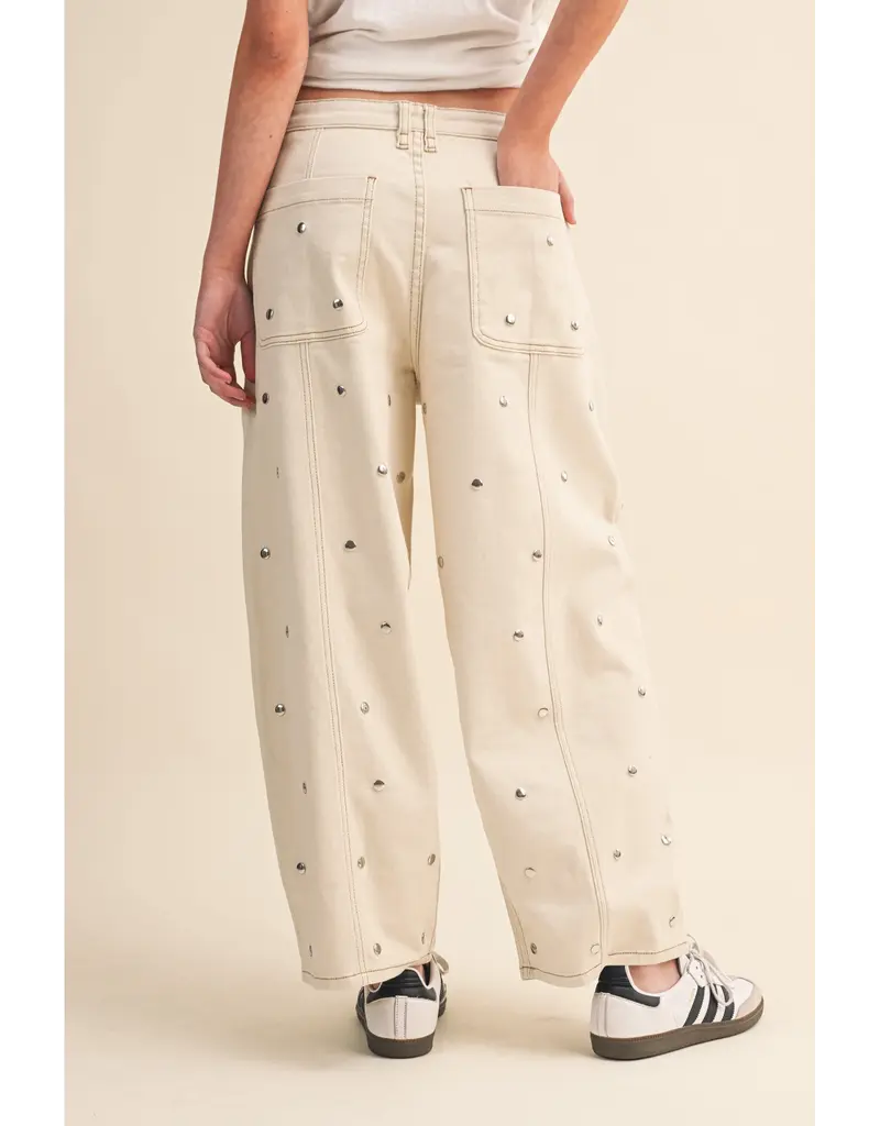 Serena Studded Barrel Jeans