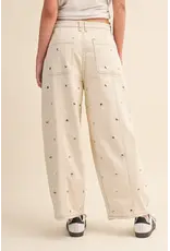 Serena Studded Barrel Jeans