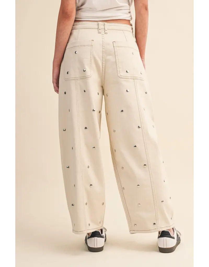Serena Studded Barrel Jeans
