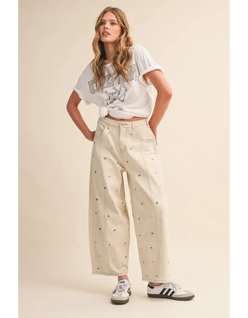 Serena Studded Barrel Jeans